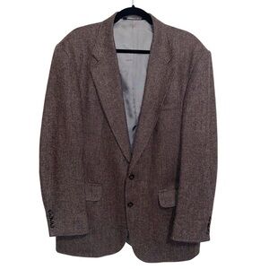 Vintage Lands End Blazer Mens 42L Wool Jacket Sport Coat Old Money USA Preppy